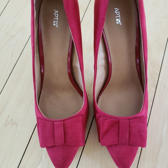 Apt. 9 Shoes - SALE was $35 now $25 Red suede 4 inch heels